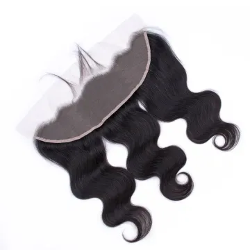 Unprocessed 8"-20" Free Part Lace 13x4 Transparent Swiss Lace Frontal Human Hair Natural Color