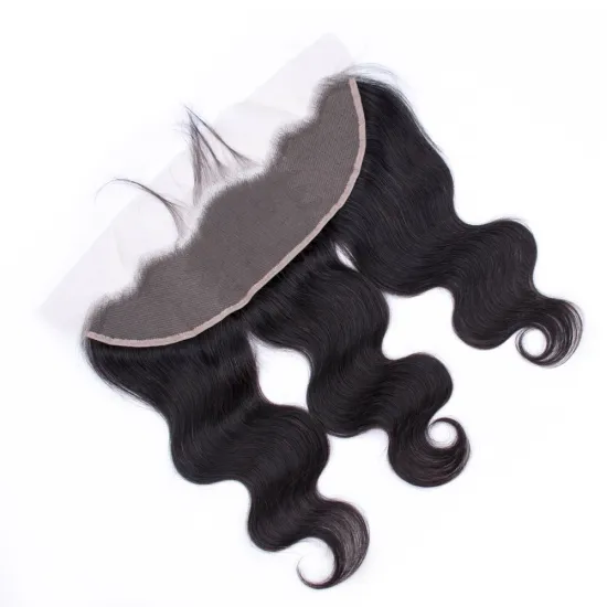 Unprocessed 8"-20" Free Part Lace 13x4 Transparent Swiss Lace Frontal Human Hair Natural Color