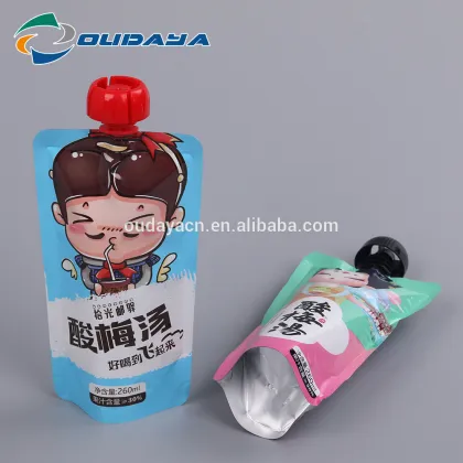 Pouch Food Packaging Special Shape plum soup packaging