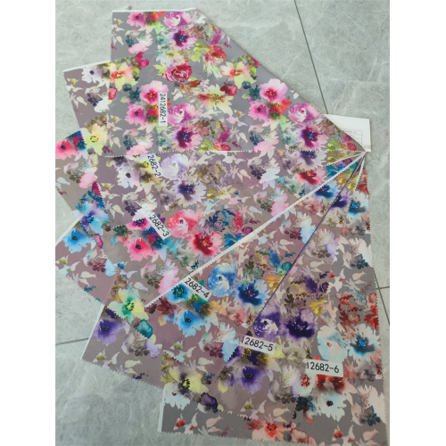 Breathable 100% Polyester Digital Printed Peach Skin Fabrics