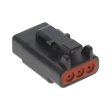 Black DTM06-3S-E004 Waterproof Connector DTM Series 3 Pin Female Auto Wire Connector