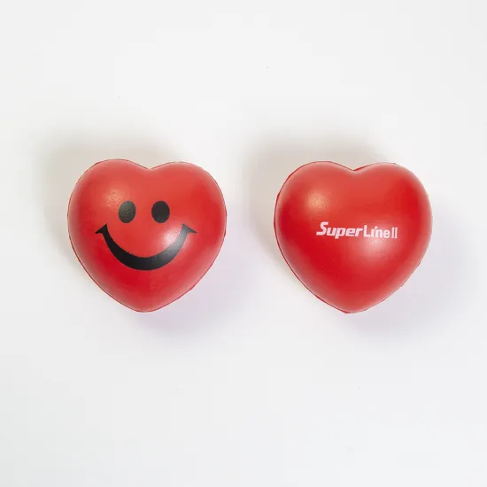 Valentine's Day Smile Face Squeeze Stress Ball - Heart Shape Anti-Stress Toy for Kids and Adults