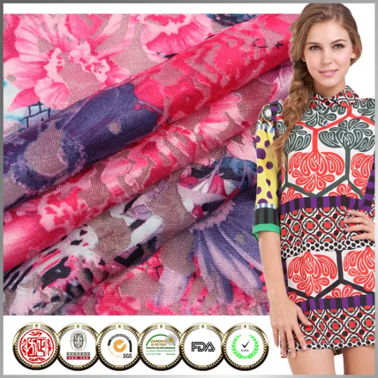 Top quality SGS Certified Burnout Wholesale fabric knitted