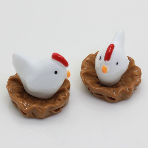 Kawaii Artificial 100pcs Chicken Nest Shaped Resin Cabochon For Handmade Craftwork Beads Slime Kids Toy Decor