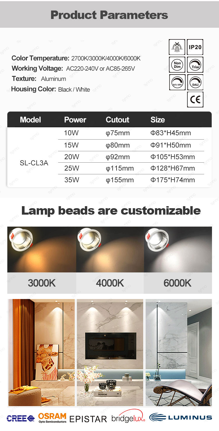 White Color Led Downlight