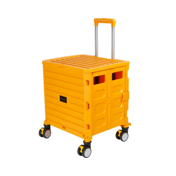 General Purpose 4-Wheel Hand Trucks: Flexible and Convenient Supermarket Shopping Carts with Folding Plastic Design