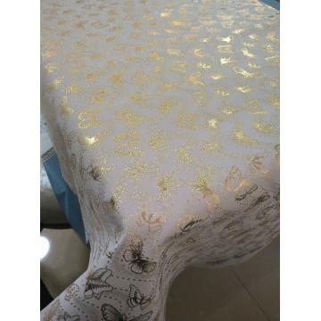 Het grossist PU Golden Tabloths With Backing Fabric