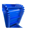 Blue PU Cleated Conveyor Belt With Baffle