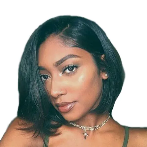 Wholesale Human hair Bob Lace Front Wigs Hair Natural Brazilian Remy Human Hair Wigs Pixie Cut Lace Part Wig extentions
