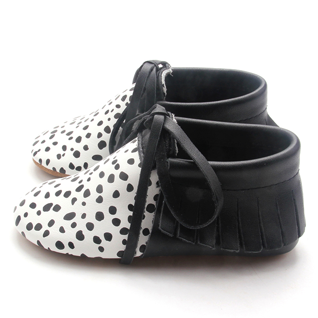 Printed Dots Newborn Infant Baby Moccasins