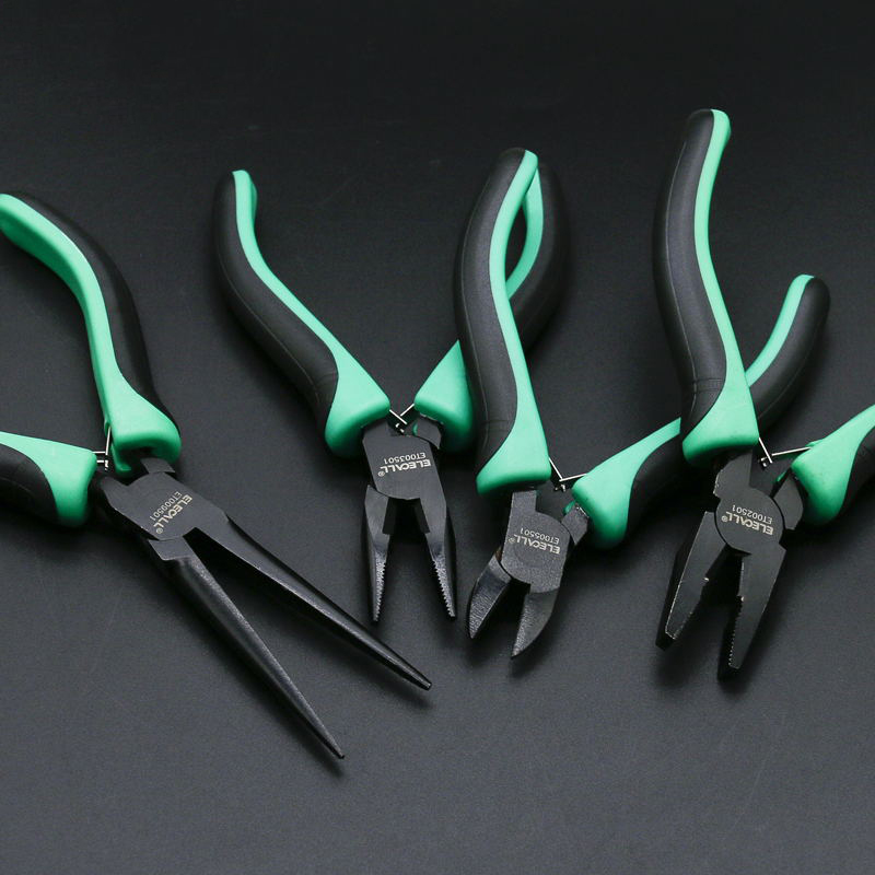 ELECALL Mini plier Cutter Cutting Nippers Pliers Hardware Mini Tool Pliers Tweezers Clamps Multi-purpose green