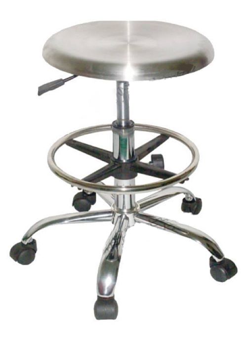 Tabouret en acier inoxydable en salle blanche