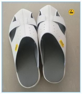 good quality PU leather upper PU outsole cement 4-hole cleanroom ESD shoes