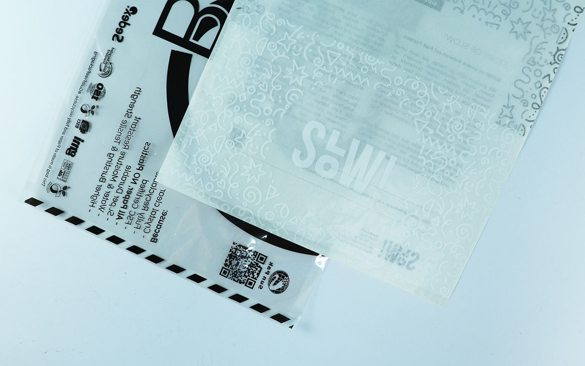 texture comparison of glassine and cellophane materials