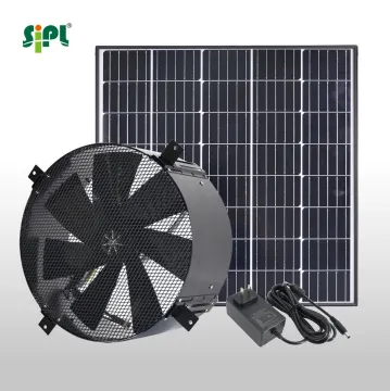40W Solar-Powered Wall-Mounted Heat Extract Ventilation Exhaust Fan with Brushless DC Motor