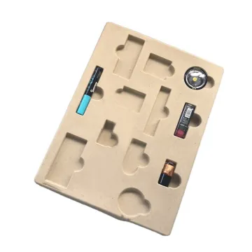 Custom fiber molded biodegradable beauty packaging insert