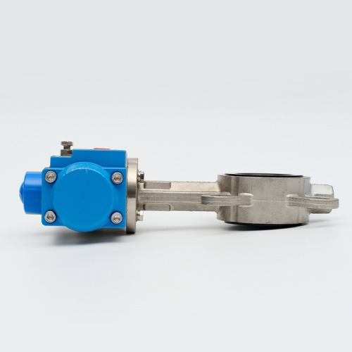 Rubber soft seal clamp type pneumatic butterfly valve