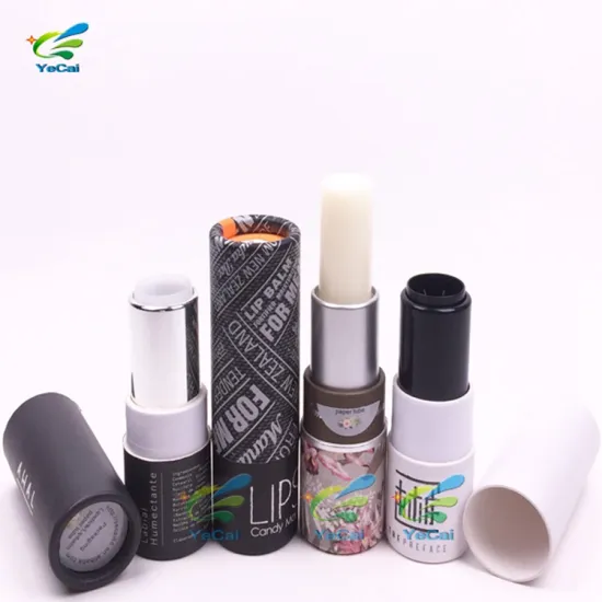 Free sample wholesale custom cosmetic paper lipstick tube packaging