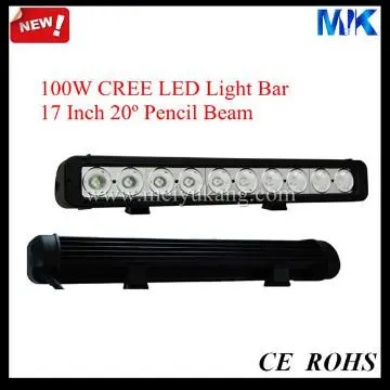 17Inch 100W IP68 1row car led light bar 12v, led flood light bar