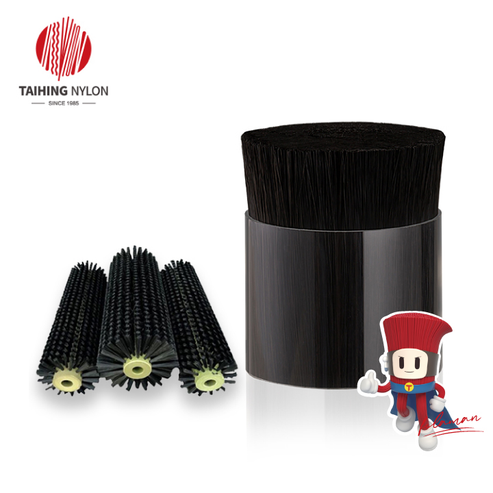 Rau làm sạch bàn chải pbt crimped filent