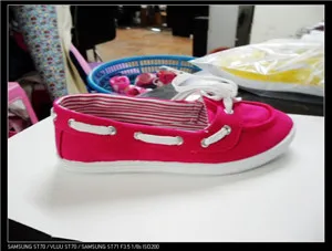 Simple Design Lady Injection Canvas Shoes