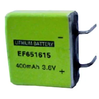 ER Prismatic Lithium Battery for Memory Backup, 6.7 x 16.5 x 15.2mm Outline Dimensions