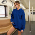 Pull à capuche bleu foncé logo personnalisé