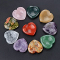 Lepidolite Handmade Craved 40MM Love Heart Thumb Worry Stone for Anxiety Stress Relief Meditation