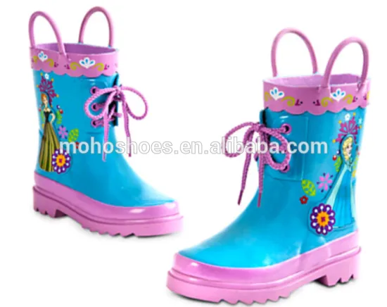 New Princess Rubber Rain Boots For Kids