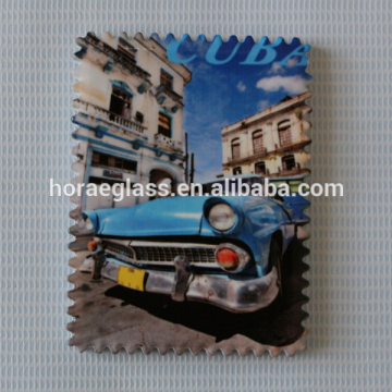 Creative rectangle Ceramic fridge magnet for sublimation painting for souvenir gifts