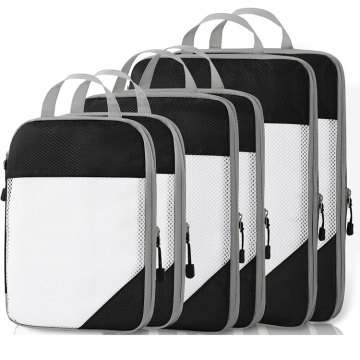 Custom Travel Packing Cubes - 6 Pcs Compression Luggage Organizers