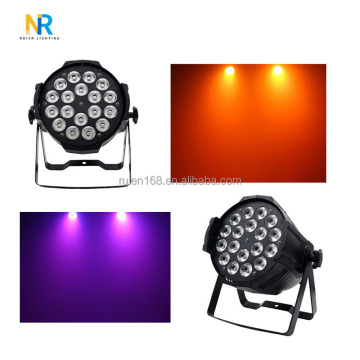 High-Brightness 18 LED RGBWA UV Par Light for DJ Disco and Party Lighting