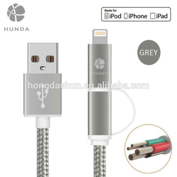 Original USB Metal Nylon 1.2M MFI Charger Cable with Retail Package