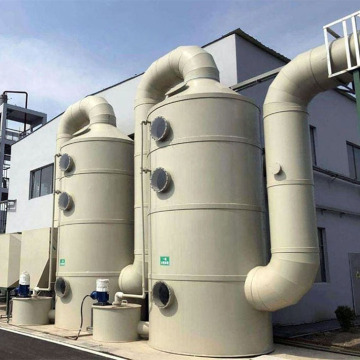 Torre de pulverización para tratamiento de gases residuales.