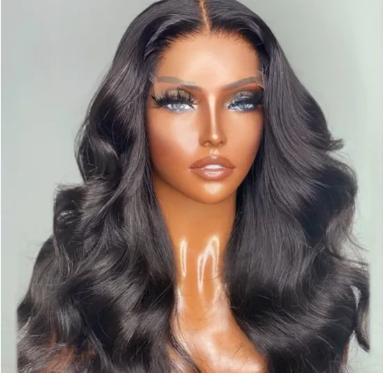 Whosale Brazilian Virgin Human Hair, 150% 180% density HD Transparent swiss Lace Frontal Wigs For Black Women, Full Lace Wigs