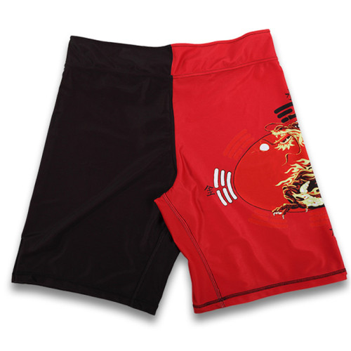 Polyester spendex Men fight custom printed mma shorts