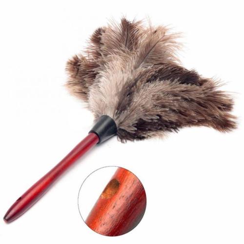 Duster Ostrich Feather Dust Brush Anti-static Wooden Handle Household Electrostatic Dust Cleaning Tool Cleaning Accessories