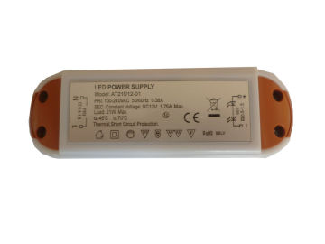 24w High Power Factor External Led Driver , 12v Dc Constant Voltage Led Power Supply