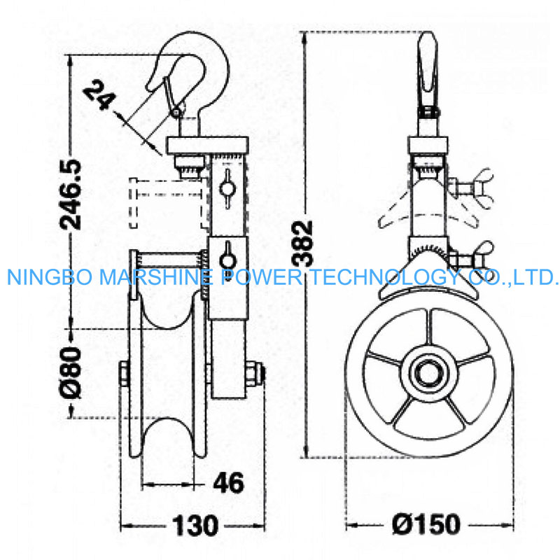 LV Cable Mounting Roller Size