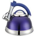 Purple Whistling Kettle With Blue Handle