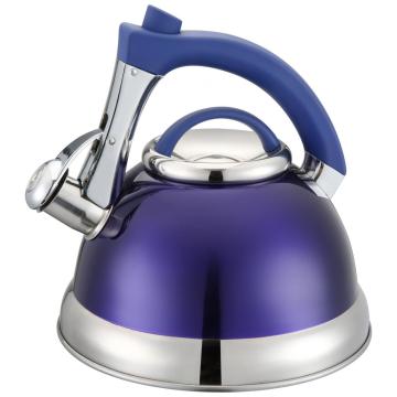 Purple Whistling Kettle With Blue Handle