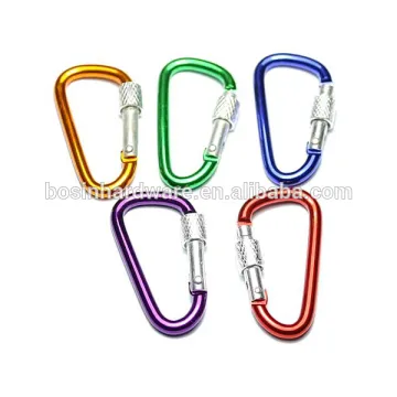 Fashion High Quality Metal Screw Locking Carabiner Hook