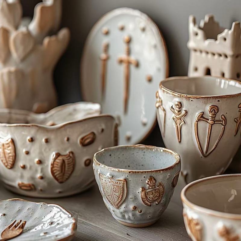 Unique Retro Handmade Stoneware Dinnerware