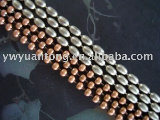 3.2mm size matt nickel color oval shape ball chain