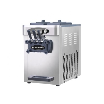 High-Quality Stainless Steel Desktop Commercial Ice Cream Machine - Three Flavors Soft Serve Ice Cream Cone Machine