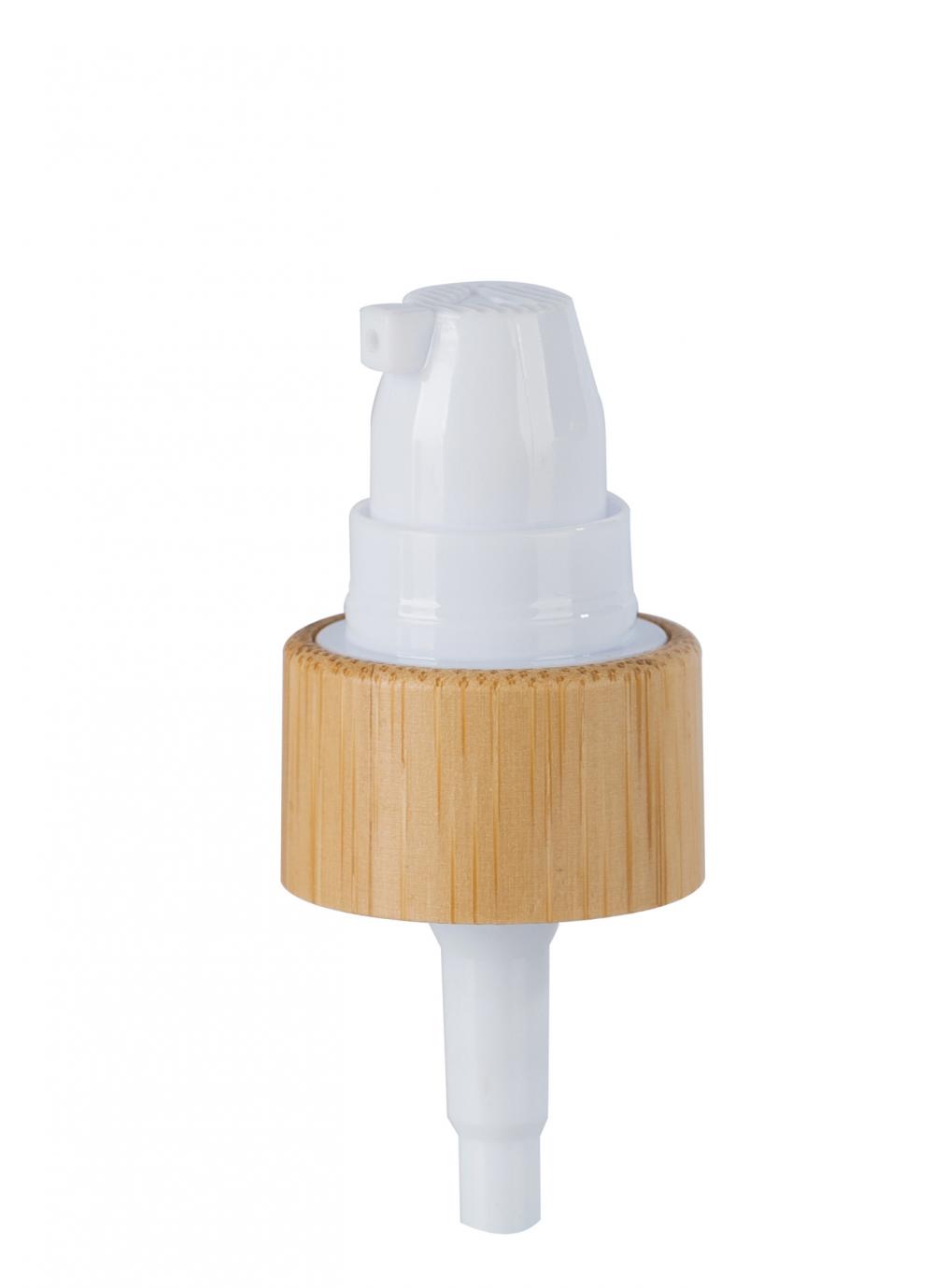 24mm 28mm Bamboo Plastic Cream lotion pump