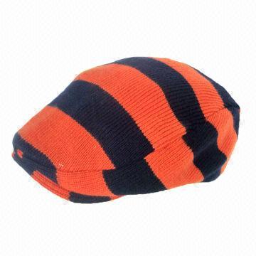 Knitted men's flat cap, OEM orders are welcome, customized logos or designs are accepted