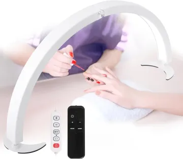 High-Quality Portable Foldable LED Half Moon Light: Perfect for Nail Tables and Desktops