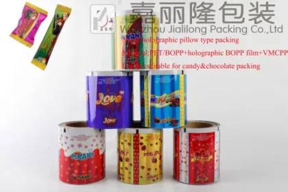 Hard candy packing film roll