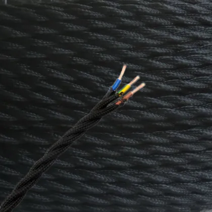 Vintage Braided Electric Wire - Retro Textile Cable for Home Decoration